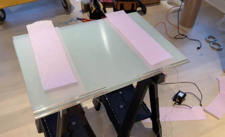 Custom metal framing carrying PriWatt switchable glass in a Manhattan home office