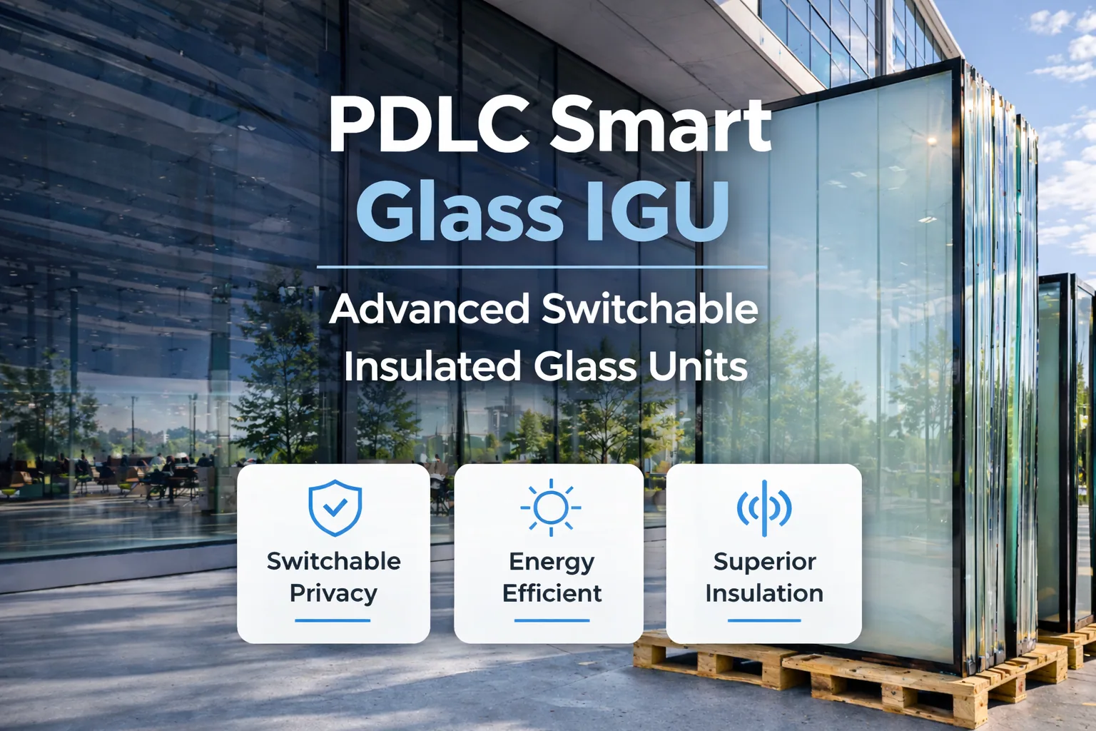 A PDLC smart glass insulated glass unit