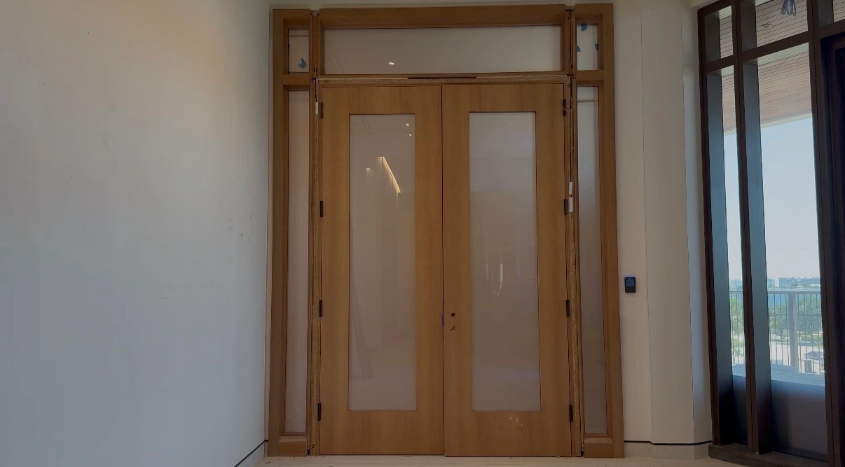 The same interior doors switched to privacy, the panels opaque
