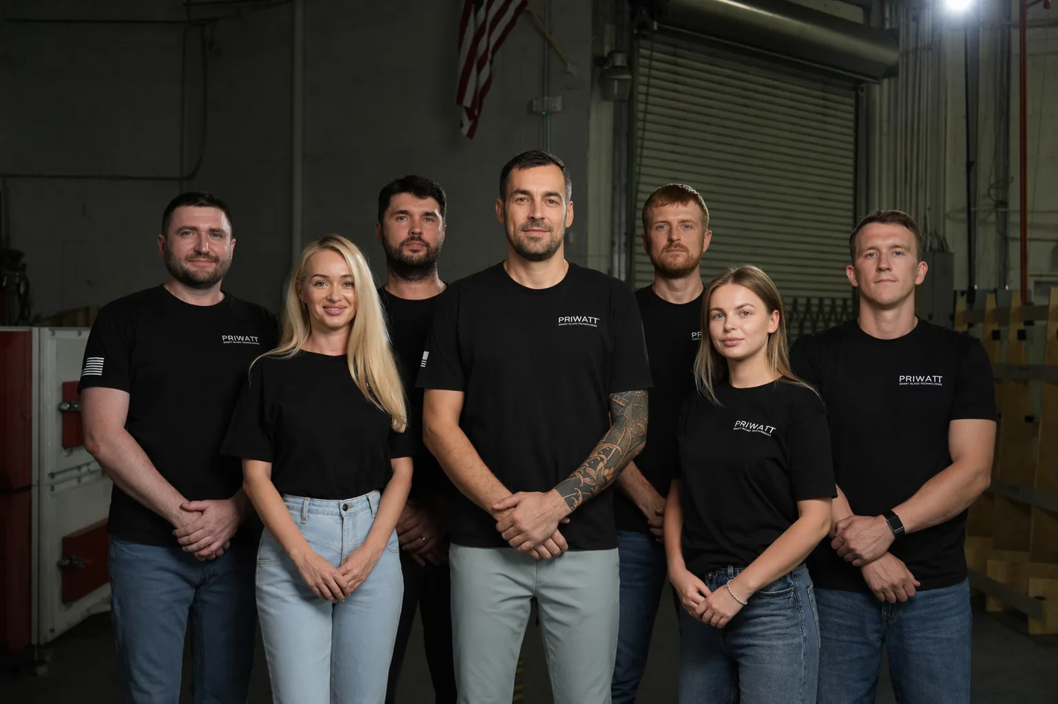 The PriWatt Smart Glass Technologies team at the Florida plant
