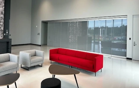 A NanaWall glazed opening fitted with PriWatt glass