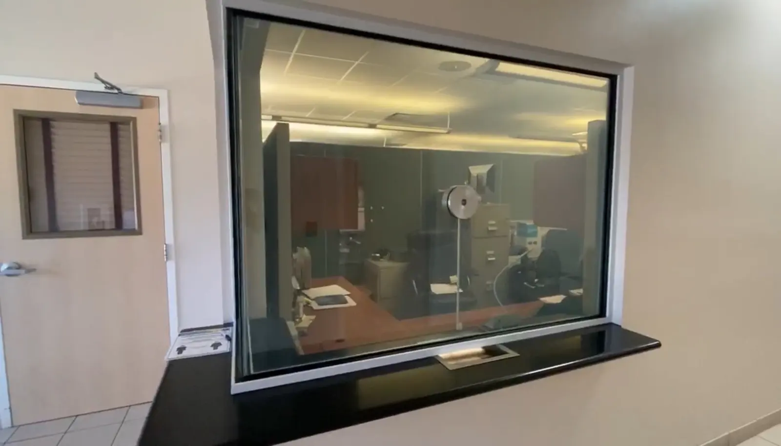 Switchable film applied to glazing at the Martin County Sheriff’s Office