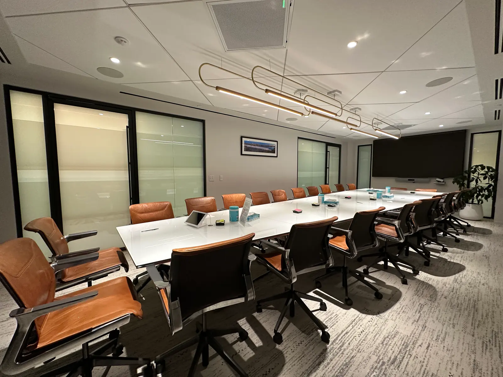 A conference space switched to its private state